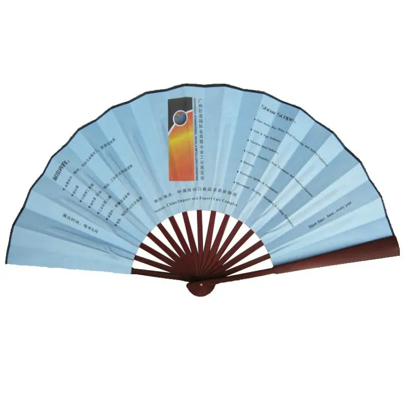 Custom Printed Colorful Bamboo Hand Fan for Handcrafts Gift Folding Paper Fan