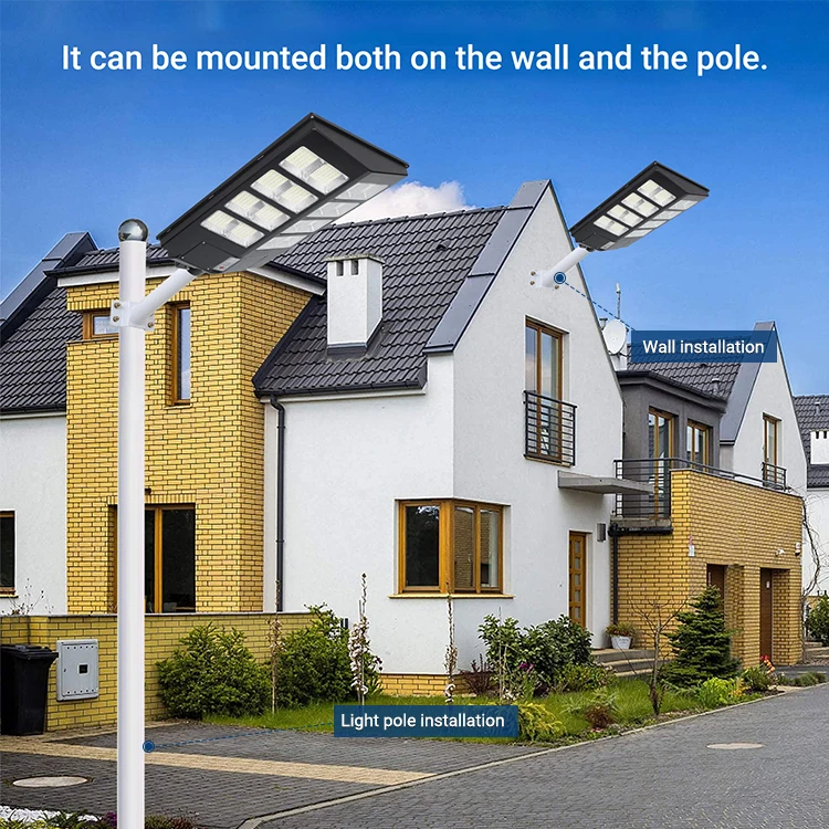 Outdoor Highway Pathway Garden Ip66 Waterproof 600w 800w 1000w All In One Solar Led Street Light