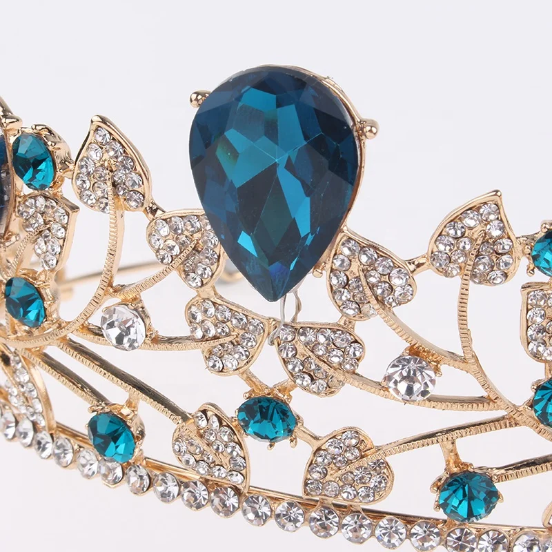 Hot Sales High Quality Women Elegant Multicolor Rhinestone Crowns Wedding tiara