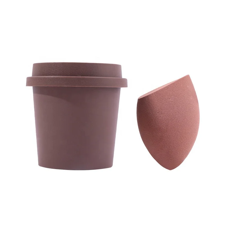 Coffee Cup Beauty Egg Blender Sponge Concealer Makeup Sponge Foundation Loose Powder Puff Makeup Tools Wholesale Opp Bag