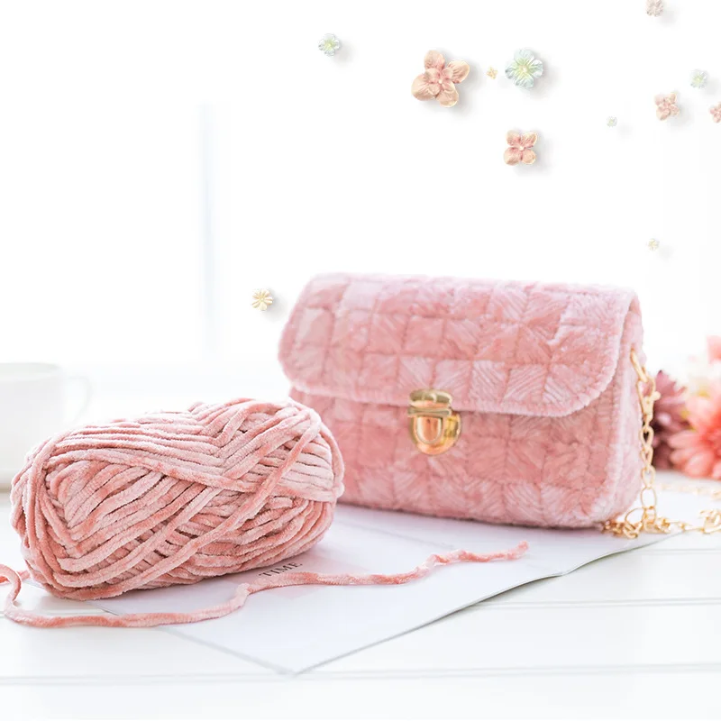 Chenille yarn 6mm warm velvet handmade DIY hook shoe thread, needle scarf thread