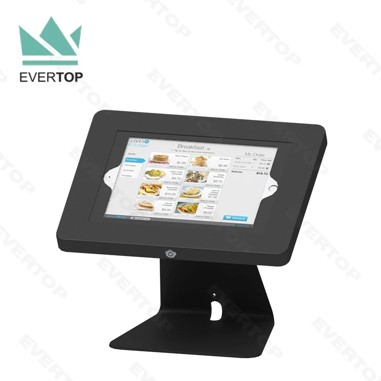 LST15-C 360 Degree Rotate Flip Touch Screen Restaurant Tablet Kiosk Stand Display for iPad Kiosk Stand on Table/Desktop/Counter