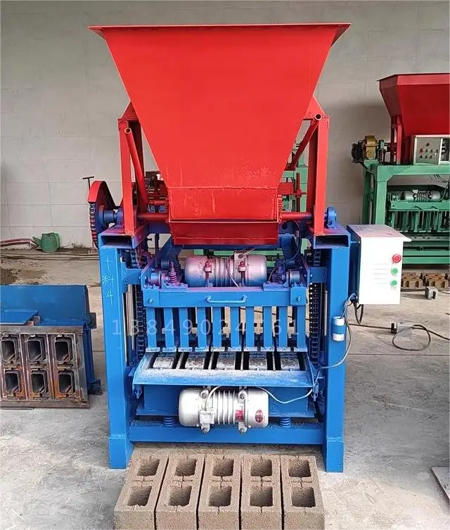High Quality Semi-Automatic Concrete Wood Brick Making Machinery Construction Engineering Flyash Hollow Brick Block Machine