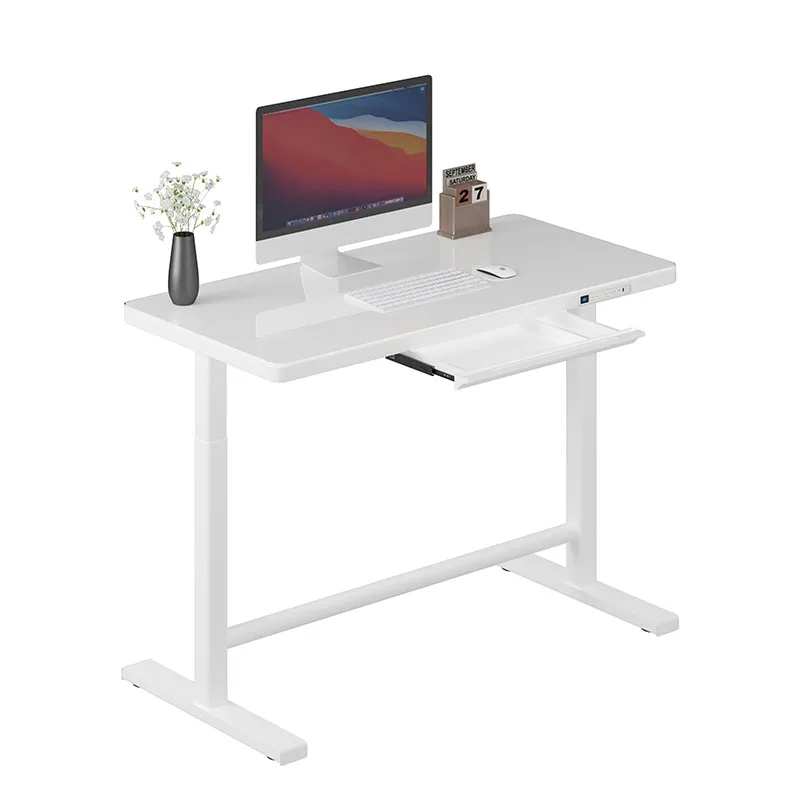 Manufacturer Smart Standing Desk Glass Top I Shape Electrical Rising Height Adjustable Standup Desk