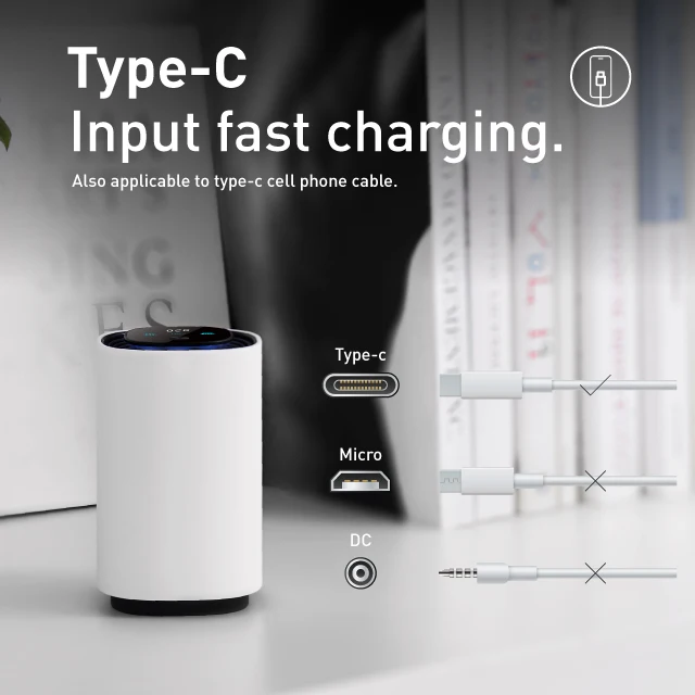 Drop shipping Low Noise Portable Air Purifier Home Air Cleaner Car