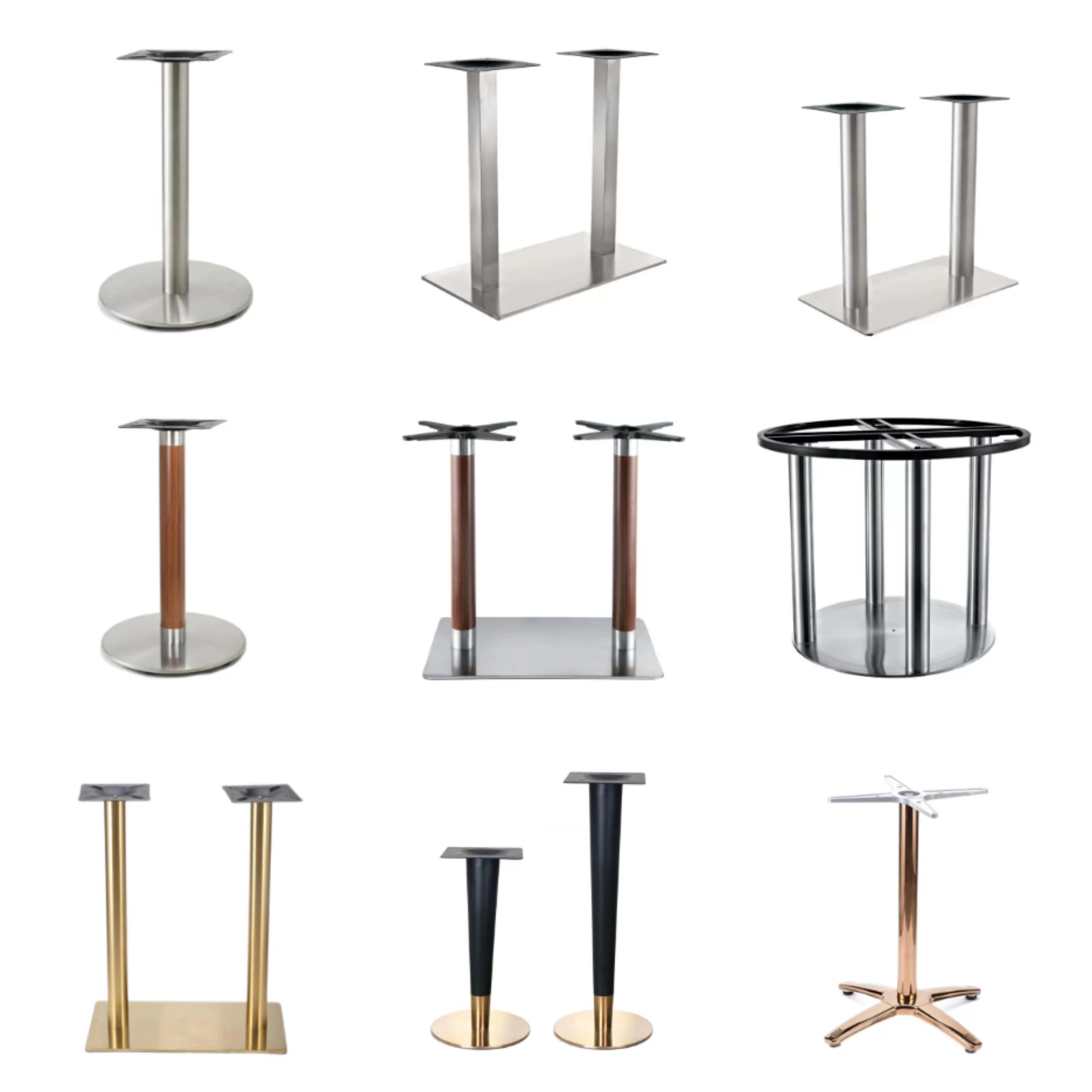 Mesa Square Quartz De Metal Para Mesas Base De Table Base De Table Crank Industrial Metal Stainless Steel Cafe Table Base