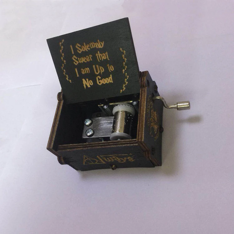 Hand crank Wooden gift music box Harry Music Potter Box