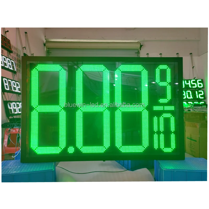 Outdoor advertising display in gas station gas price changer board gas station price boards