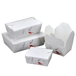 Disposable biodegradable paper food deli delivery container