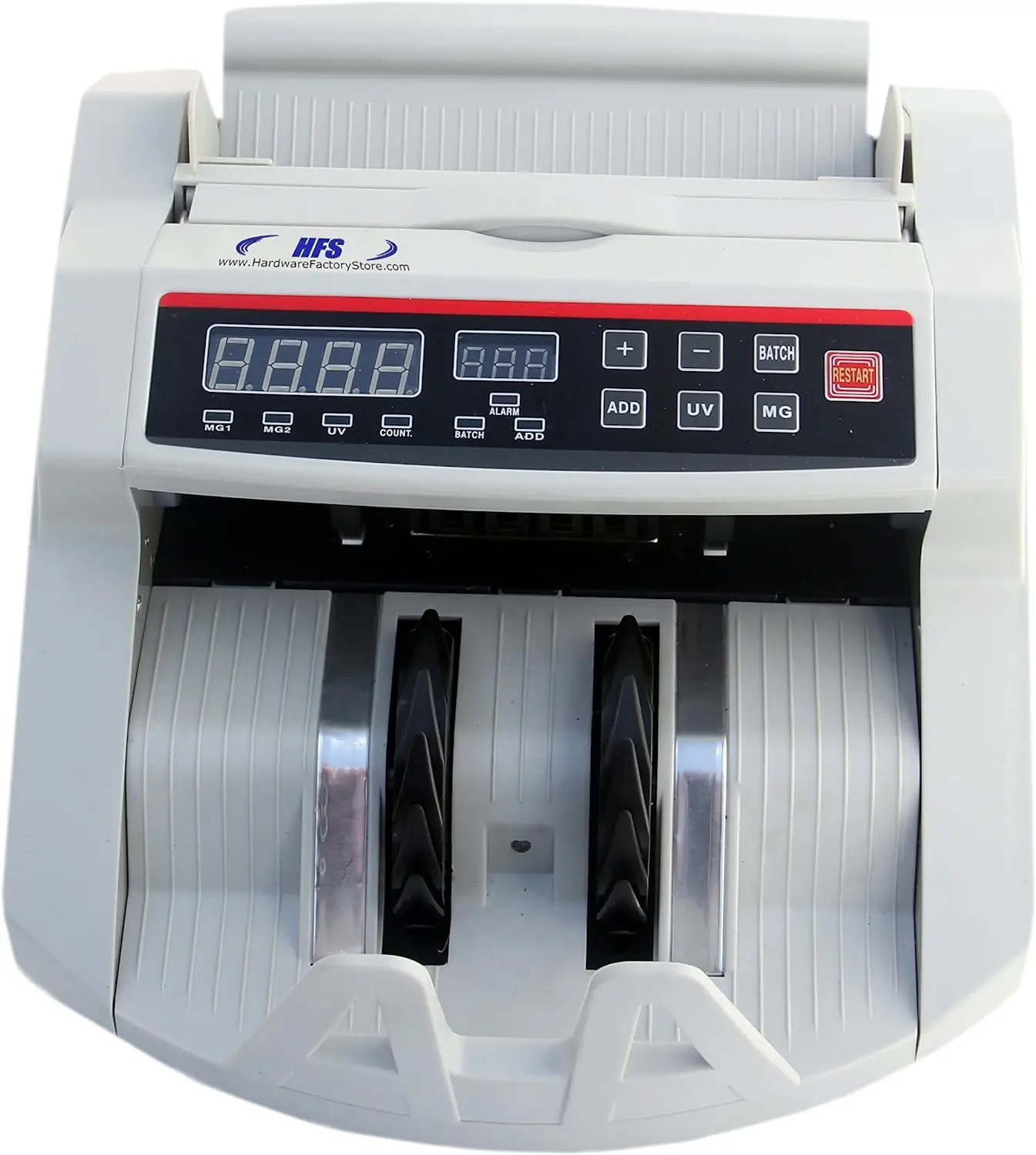 HFS Bill Money Counter Worldwide Currency Cash Counting Machine UV & MG Counter-feit