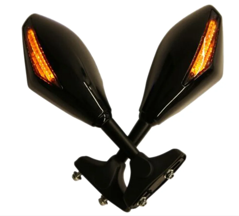 Motorcycle LED Rearview Mirror with Light for Yamaha YZF R1 R6 FZ1 FZ6 600R R3