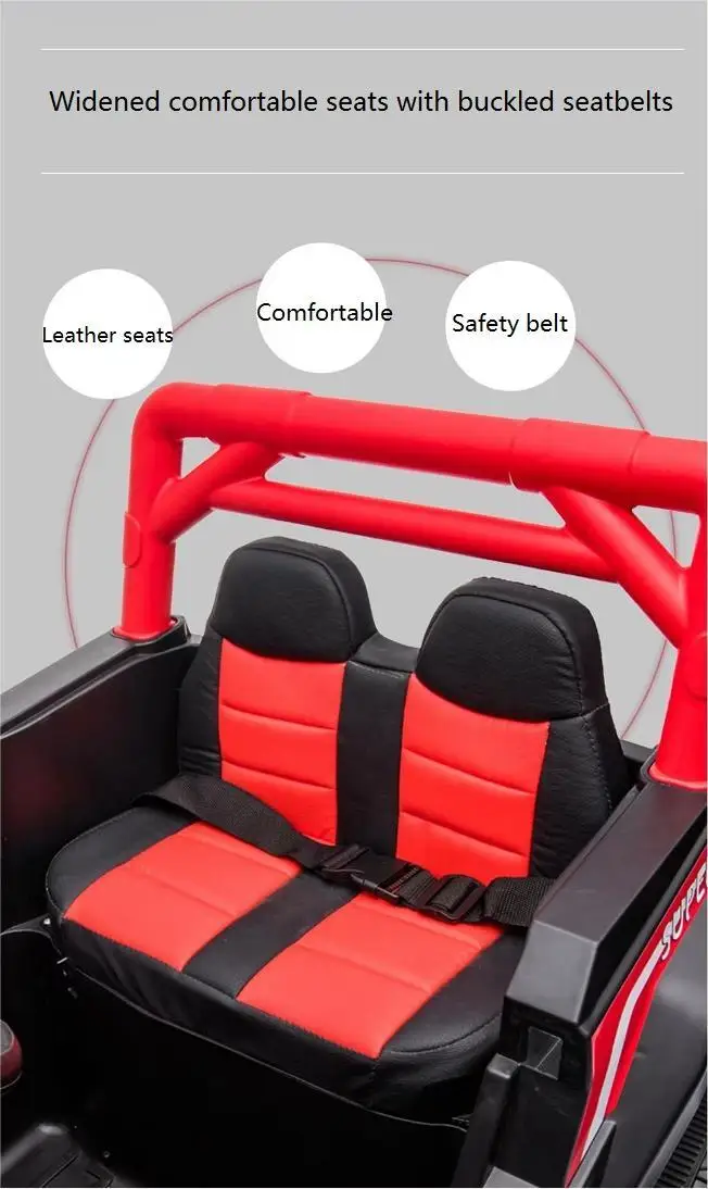 Kids Electric Car 12 Years Old 4 Seater Cars for Kids Red Toy Music White Orange USB Power Battery Style Wheels Children