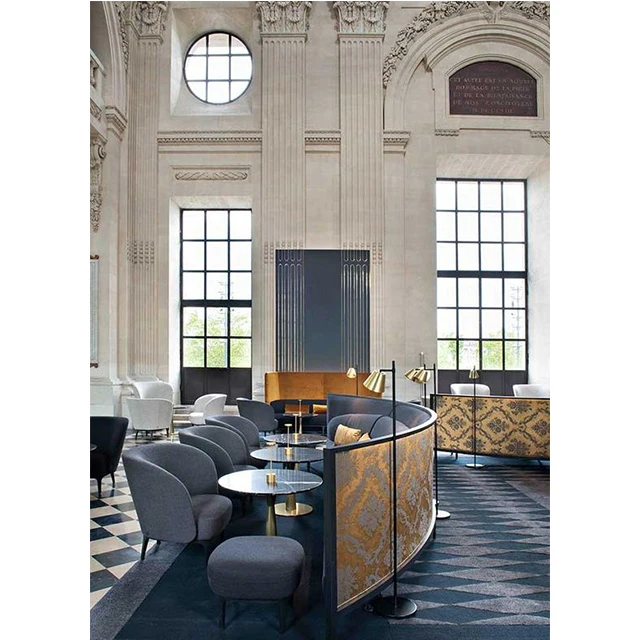 RF-165 High End Restaurant Cafe Shop Chair Tables Set Green Color Dining Furniture