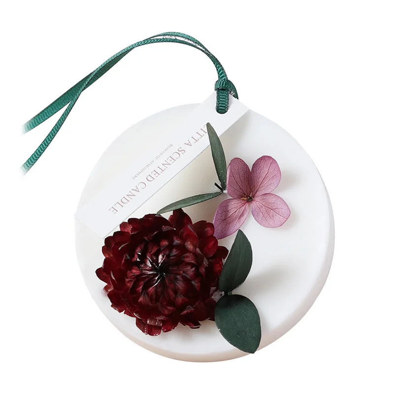 SuXiu OEM The bathroom eliminates odors Interior deodorization White Floral Scented Solid Perfume with Dried Flowers