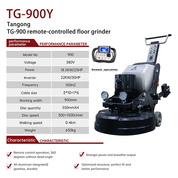 Made in China TG900 remote control disc dual drive Concrete Floor Grinder for Grinding
