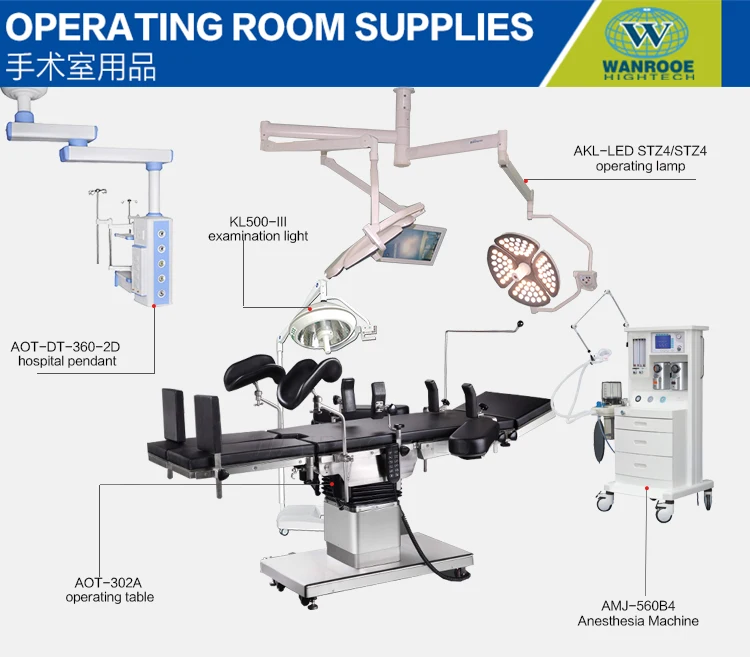 AOT302A Medical Equipment Ot Electric Surgical Operation Operating Theatre Table