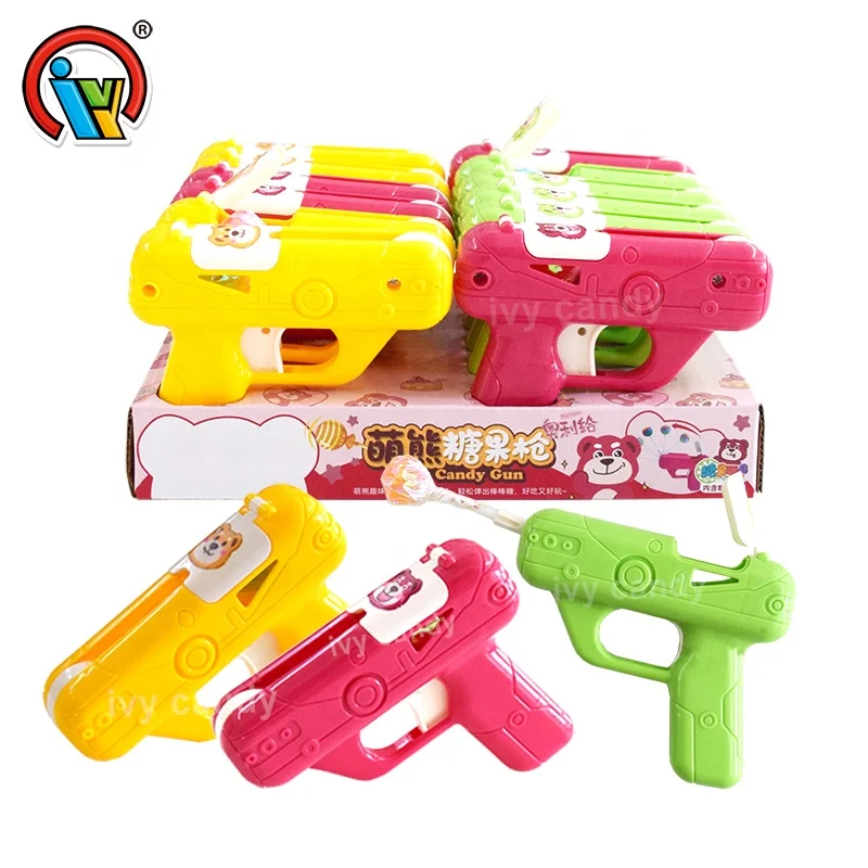 Popular shooting toys lollipop candy sweet gun kids toy