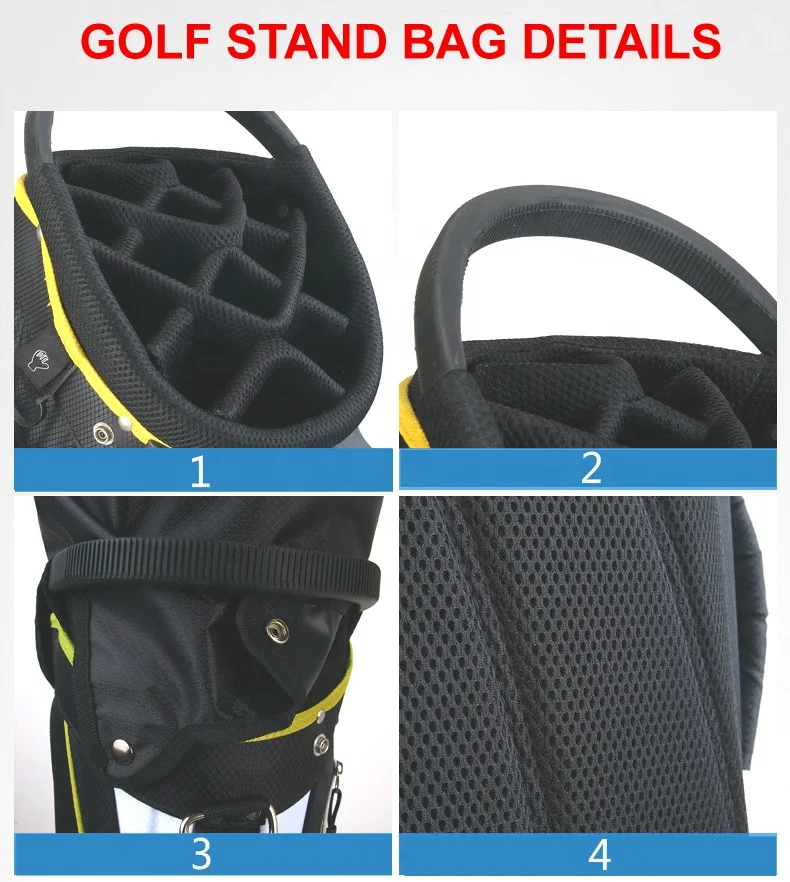 Blue custom golf stand bag Best selling golf bag for men with stand