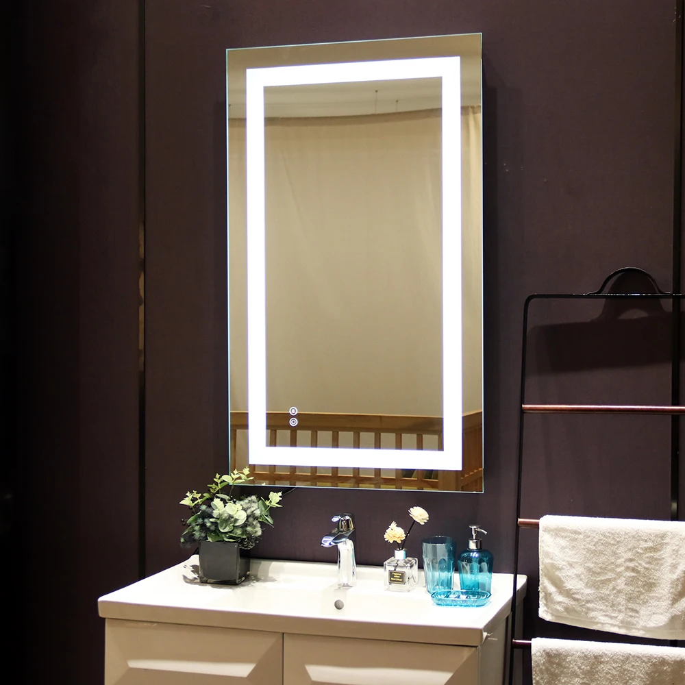 Medicine cabinet led vanity electric digital designer custom circle beauty salon anti fog bathroom barber wooden mirror