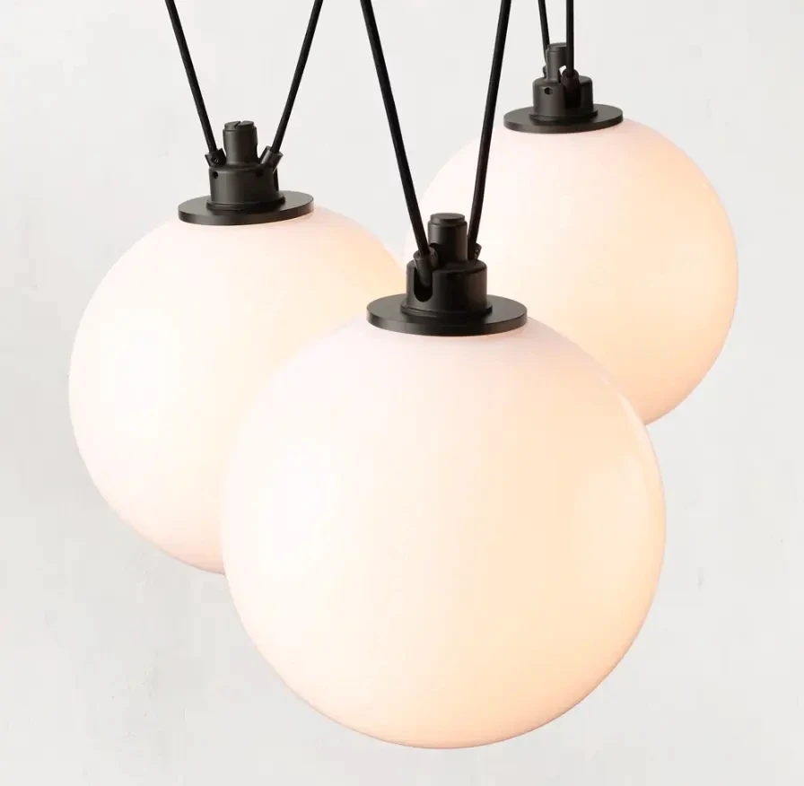 Custom American Lighting Fixture Vintage Industrial Style Rustic Antique Black Brass Restor Hardwar Chandeliers Pendants Light