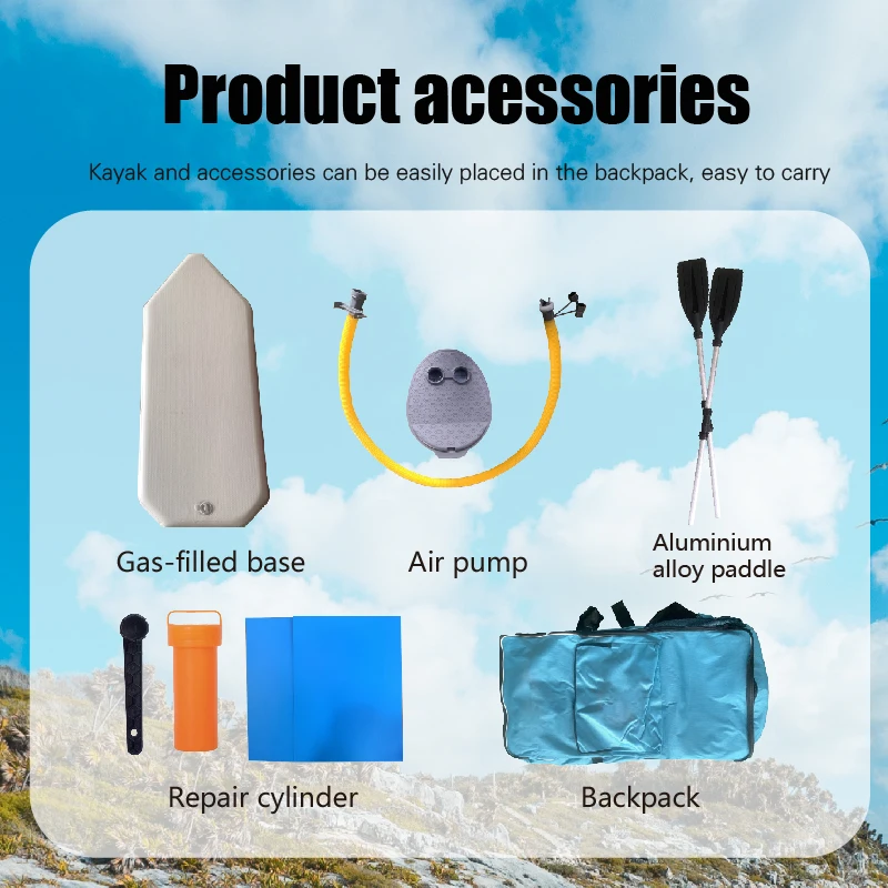 Inflatable kayak portable folding fishing boat outdoor water small fishing boat hovercraft canoe fishing boat