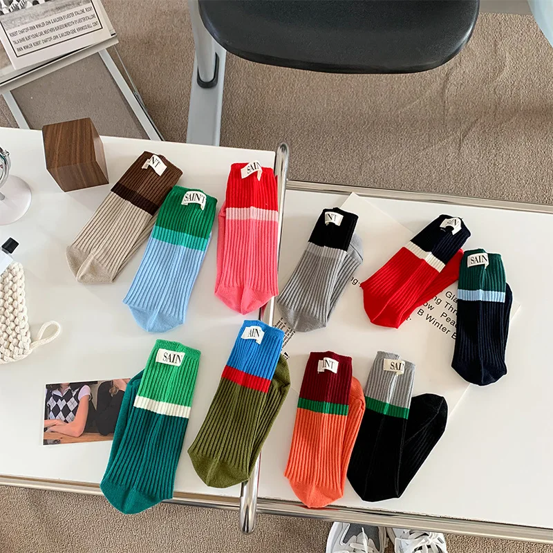 Fashion Skate Patchwork Socks Slouch Personality Street Women Socks