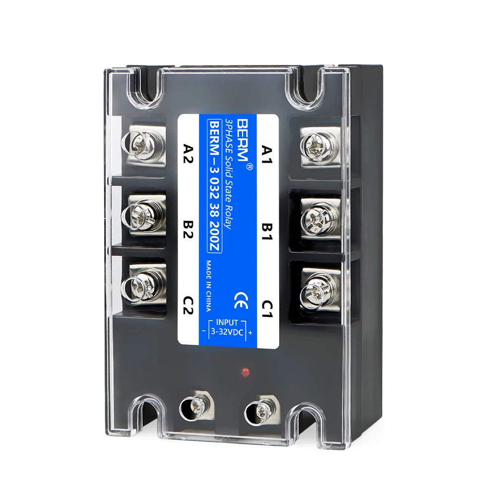 BERM-3 032 38 200Z SSR 200DA three-phase solid state relay 3-32VDC DC controlled AC SSR-200DA