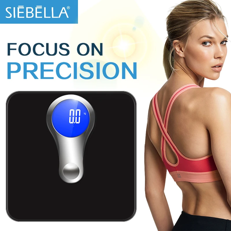 
Backlight function memory 10 persons over load indication Low battery indication body scale bathroom scale 