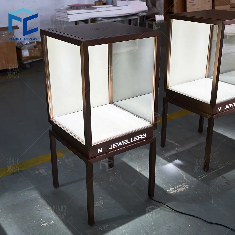 Высококачественные маленькие витрины из закаленного стекла часы антикварные ювелирные изделия прозрачная витрина высокая башня