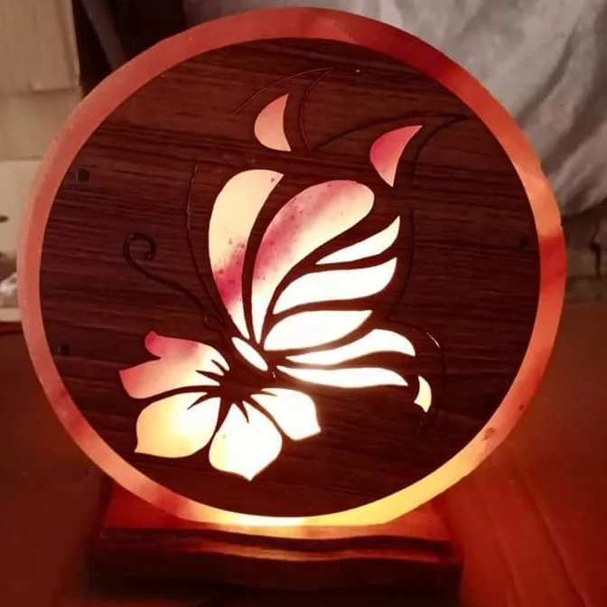 Гималайская соляная лампа изготовленная в круглой форме с индивидуальным дизайном техника резьбы по дереву украшение дома ценам