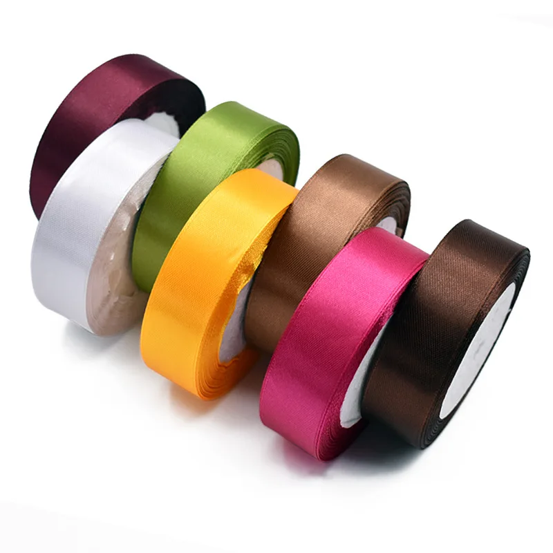 Wholesale 2.5cm Colorful Flower Packaging Ribbon Handmade Grosgrain 100% Polyester Clothing Grosgrain