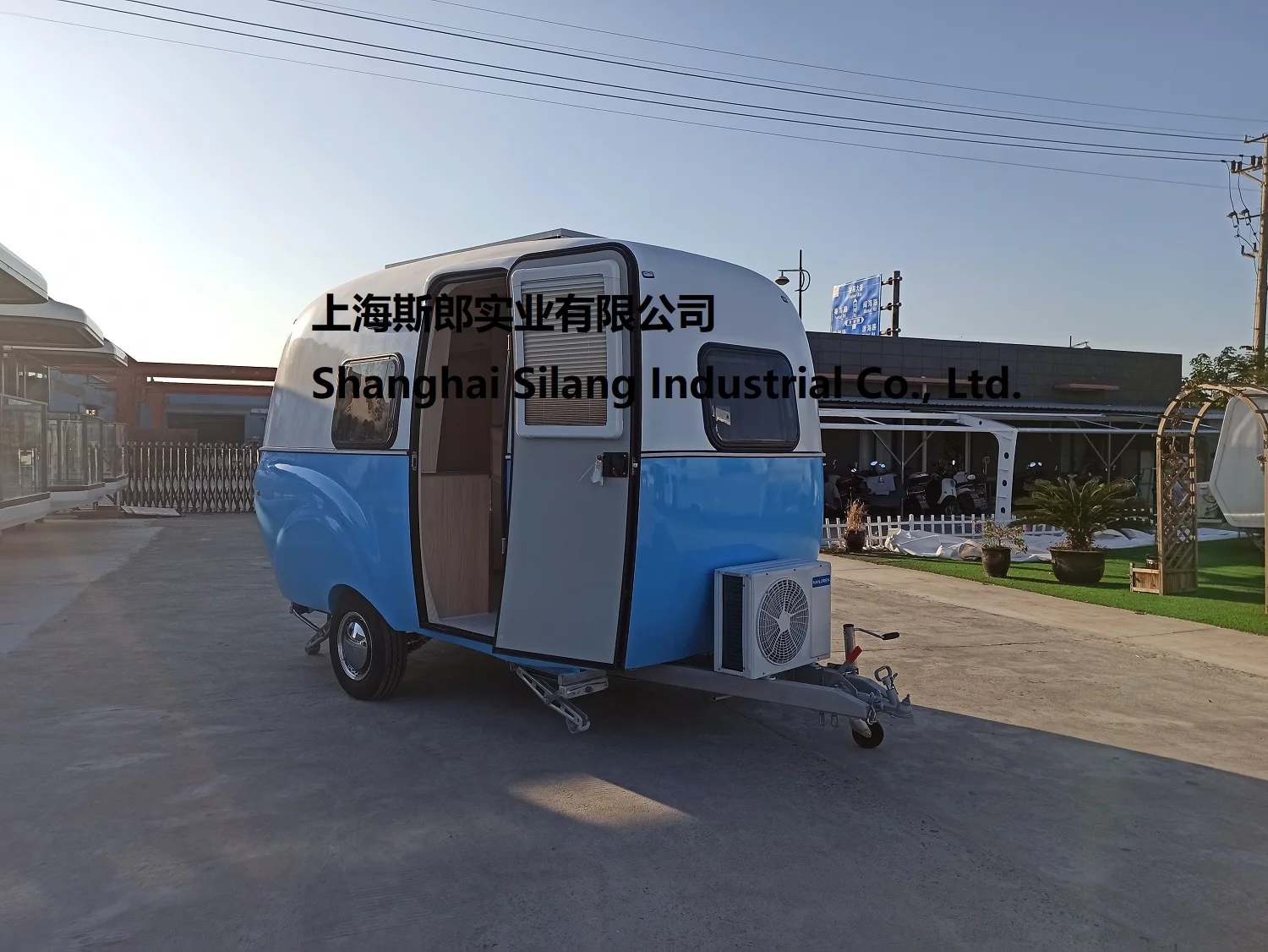 Fiberglass Manufacturer supplied Customized SL-CC-3 Elephant shape towbar mobile house travel trailer
