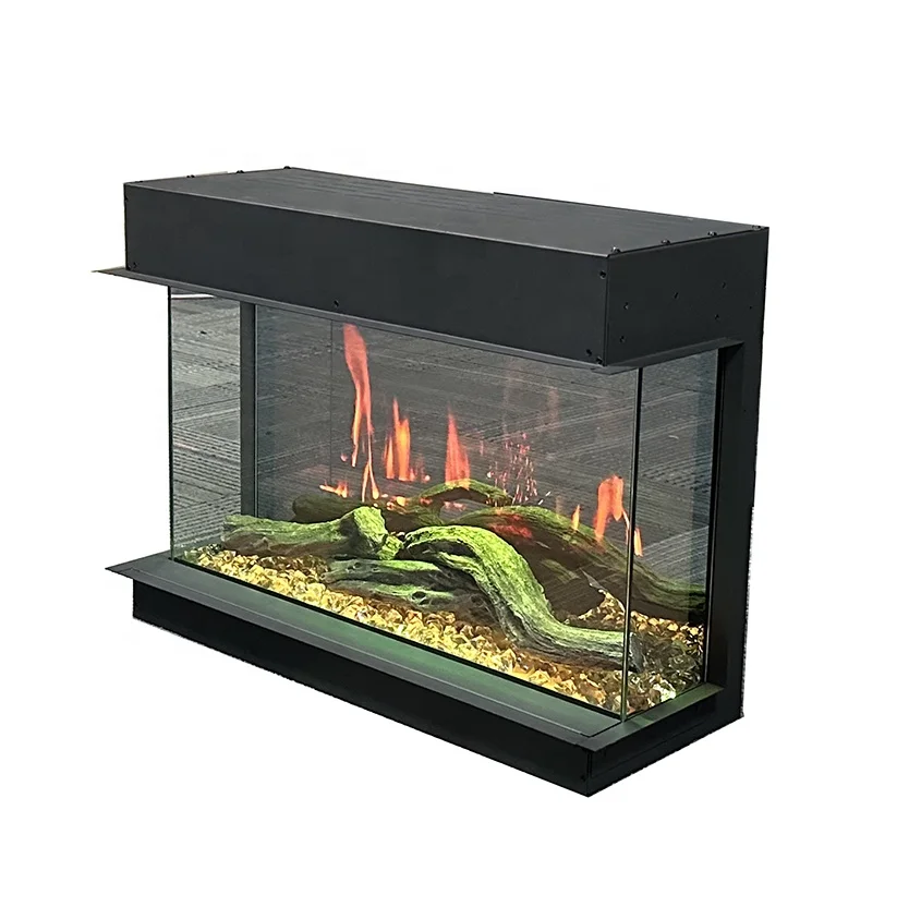 3D LCD Virtual Electric Fireplace with Sparks  23 40 inch Wireless Fire Place WIFI LED Fireplace
