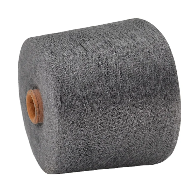 Viscose Top Dye Spun Yarn wholesale Mercerized Cotton Smooth 100 Viscose 30S/2 Color Spun  Grey For Knitting Sweater Yarn