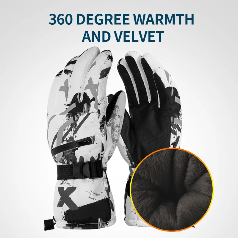 Wholesale Ski Gloves Men Women Waterproof Gloves Touchscreen Snowmobile Winter Snowboard Gloves