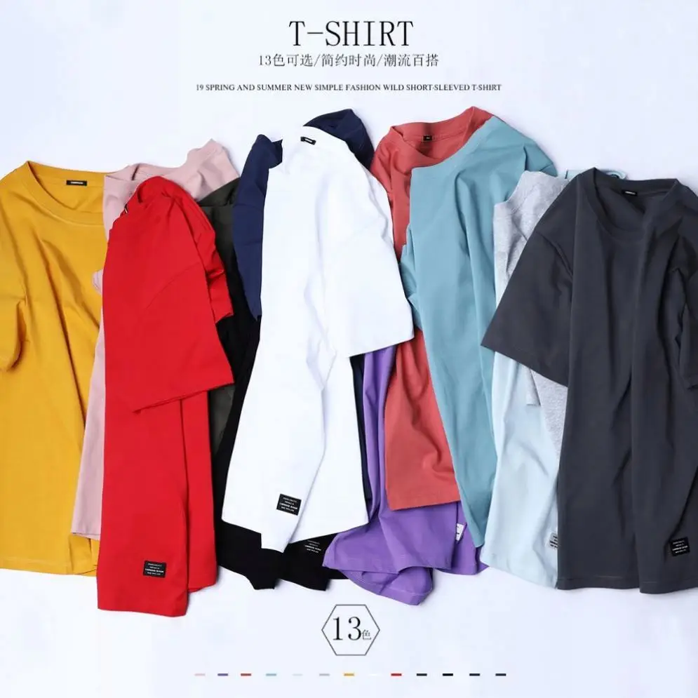 OEM/ODM t-shirt wholesale blank 100% cotton custom logo printed embroidered t shirt plain men top tee apparel