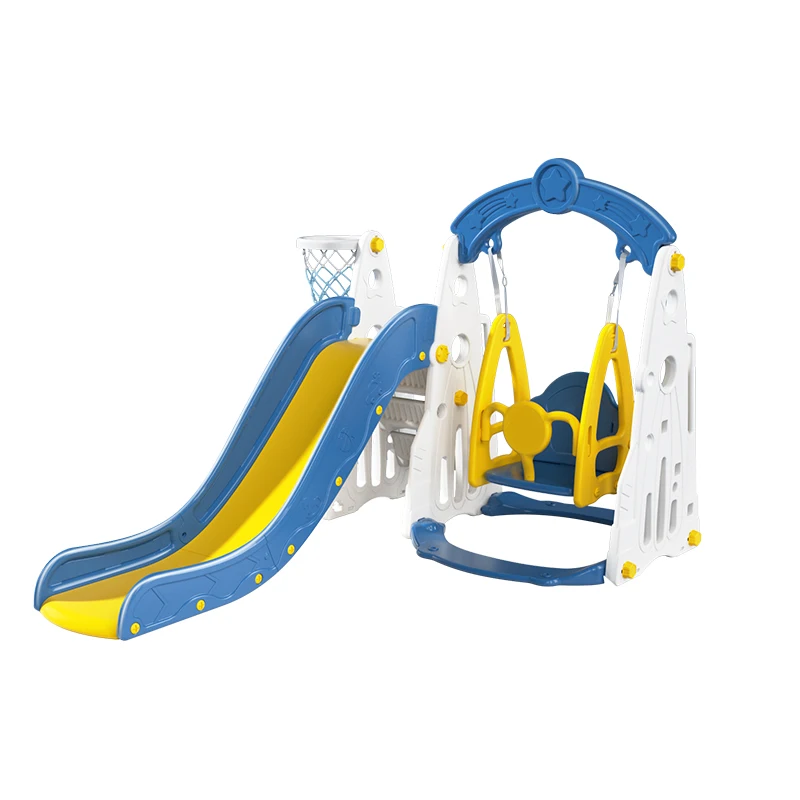 Многофункциональная детская игровая площадка, пластиковая горка, Детская горка и качели
