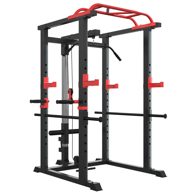 Squat and Bench Fitness Reality Squat Rack Power Cage with Optional Lat Pulldown & Leg Holdown Attachment | Squat and Bench Rack