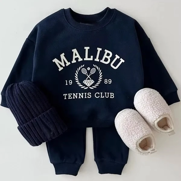 2024 New Autumn Korean Kids Clothes Letter Printing Kid Clothes Wholesale Kids Set Clothes