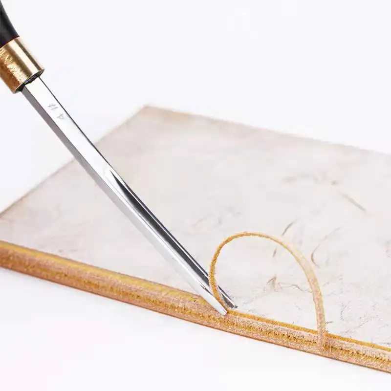Hot Selling Leather Handmade Edge Tools Wooden Handle Leather Edge Bevelers