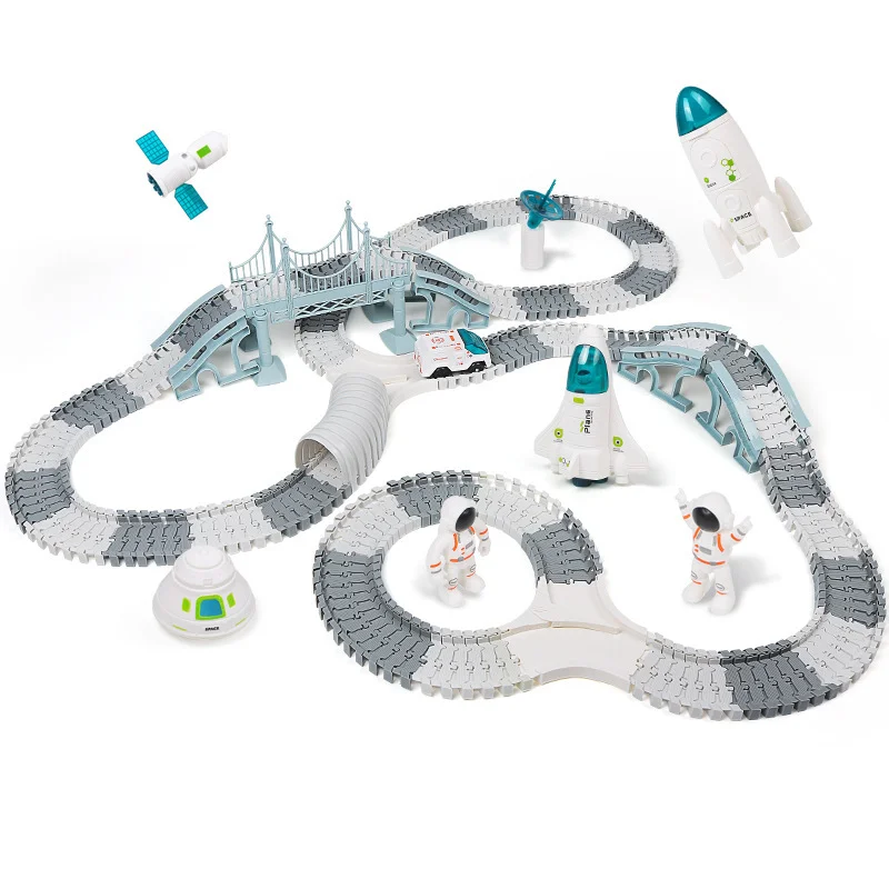 332pcs Train & Race Track Slot Toys - Plastic, Electric, Space Track for Kids