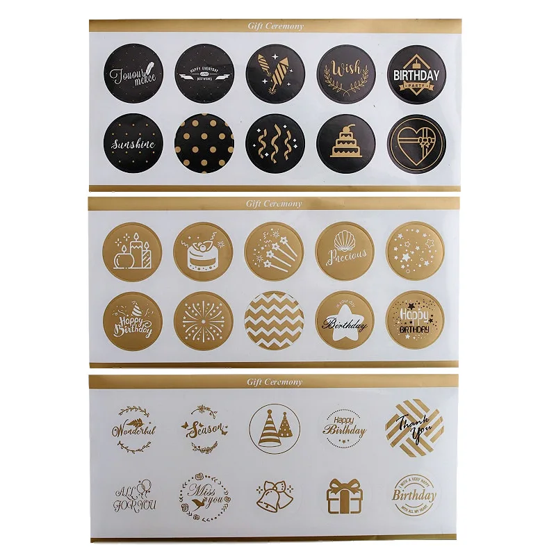 Custom Brand Logo Printed Waterproof Decorative Vinyl Die Cut Balloon Thank You Stickers