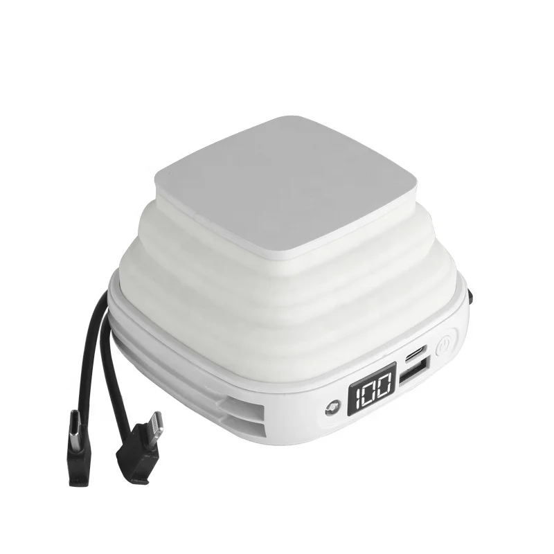 high quality led screen foldable type-c charge power banks