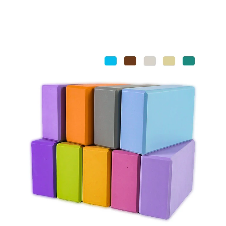 KimGym Light Weight Custom Printed Logo Soft Non-Slip Foam EVA Yoga Block For Yoga Pilates Meditation