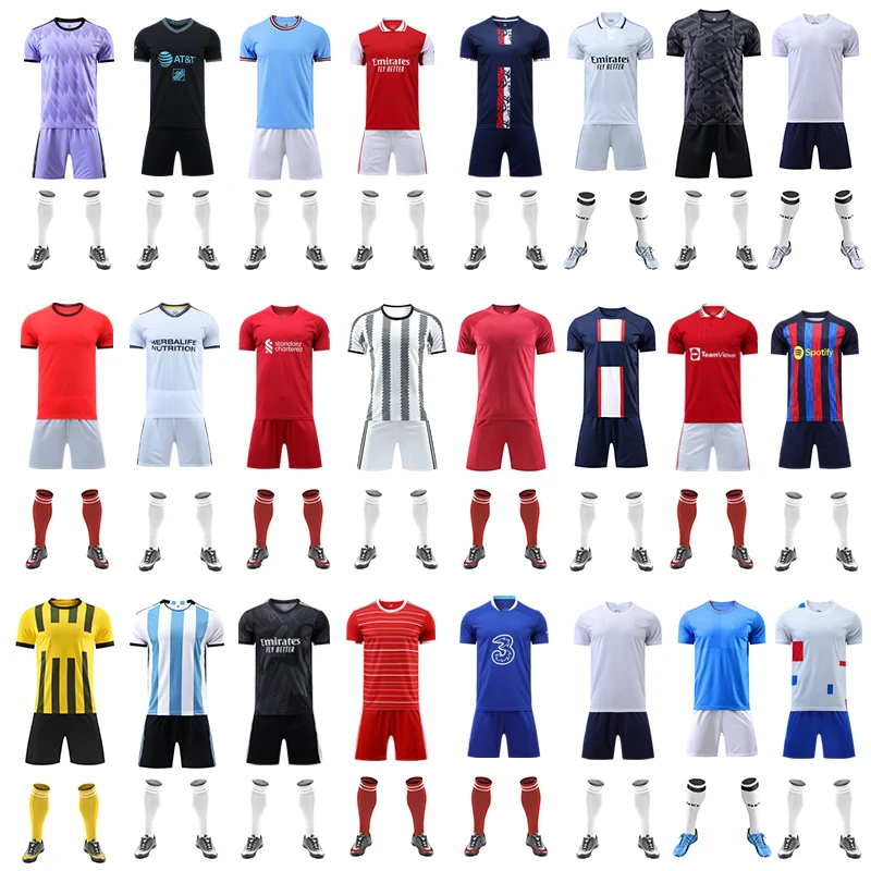 Новинка 2023, новые тайские качественные футболки для футбола, быстросохнущая дышащая футбольная одежда для мужчин