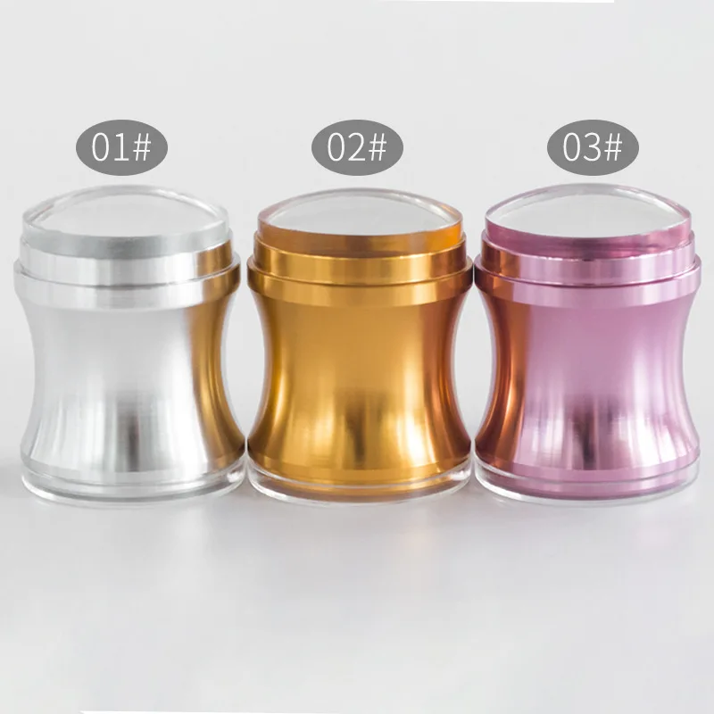 Metallic Handle Nail Art Stamp For Stamping Polish Print Manicure Image Plate Tool Detachable Nail stamper