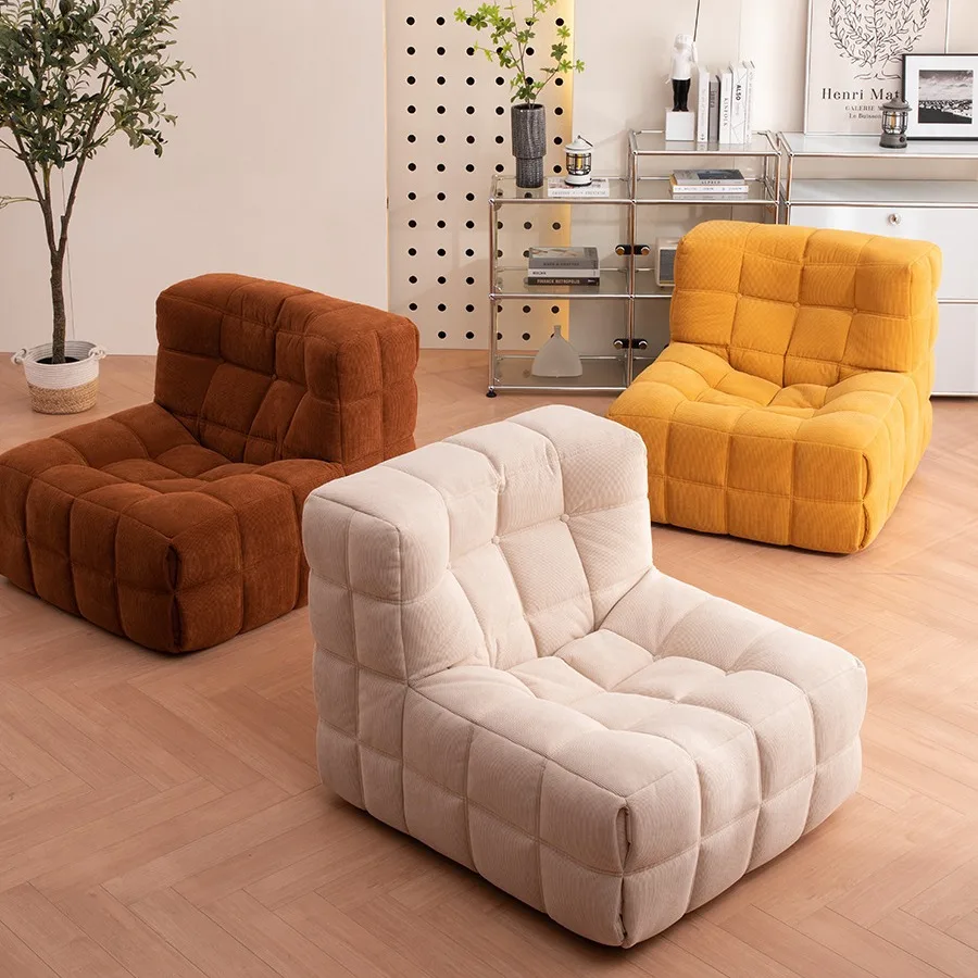 NOVA Corduroy Lazy Bean Bag Chair Living Room Modular Couch Set Compression Packing Single Lounge Sofas Modern Home Furniture
