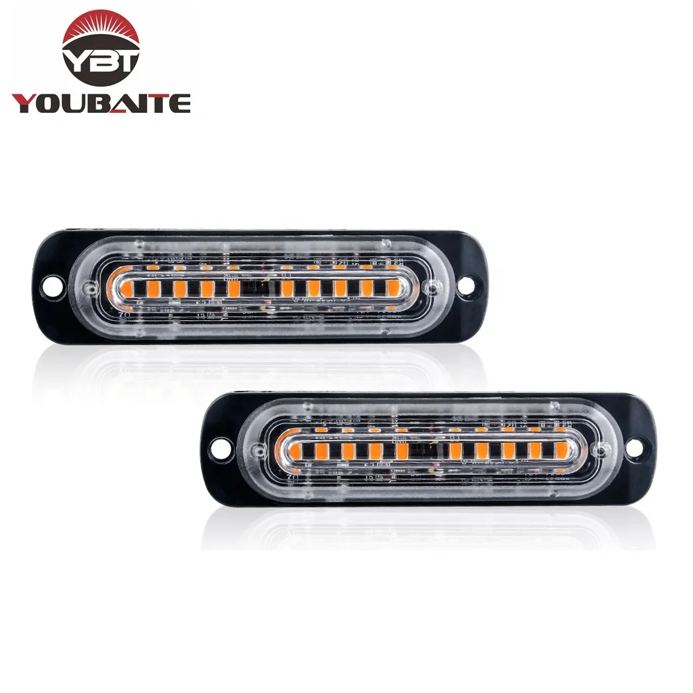 12V 24V 10LED Strobe Lights Vehicles Trucks Emergency Strobe Lights Kit 12V -24V Beacon Warning Hazard Flash Strobe Lights