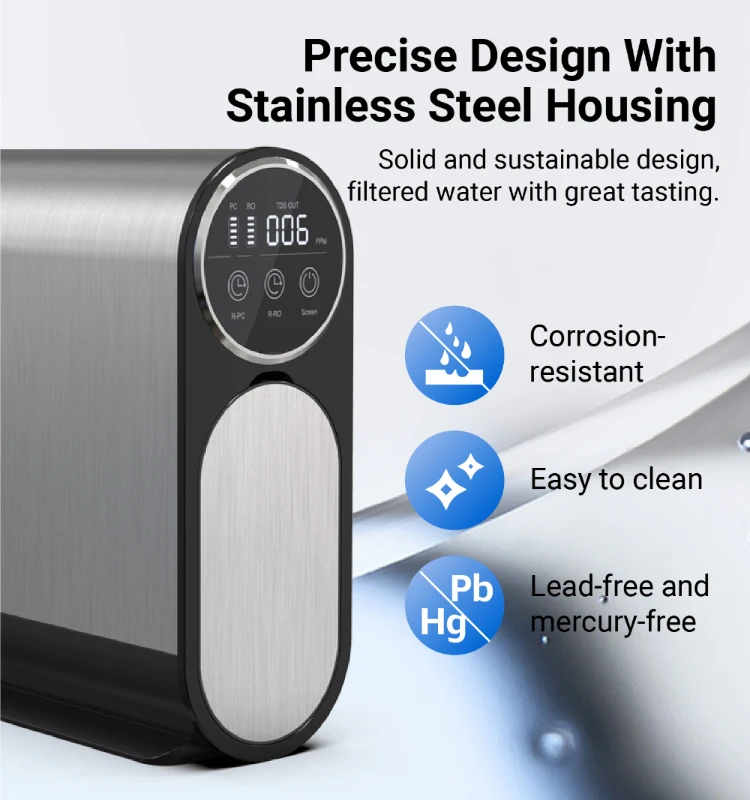 TDS Dual Water Outlets Water Purification Systems Residential Reverse Osmosis 1000 Gpd ro water filter system