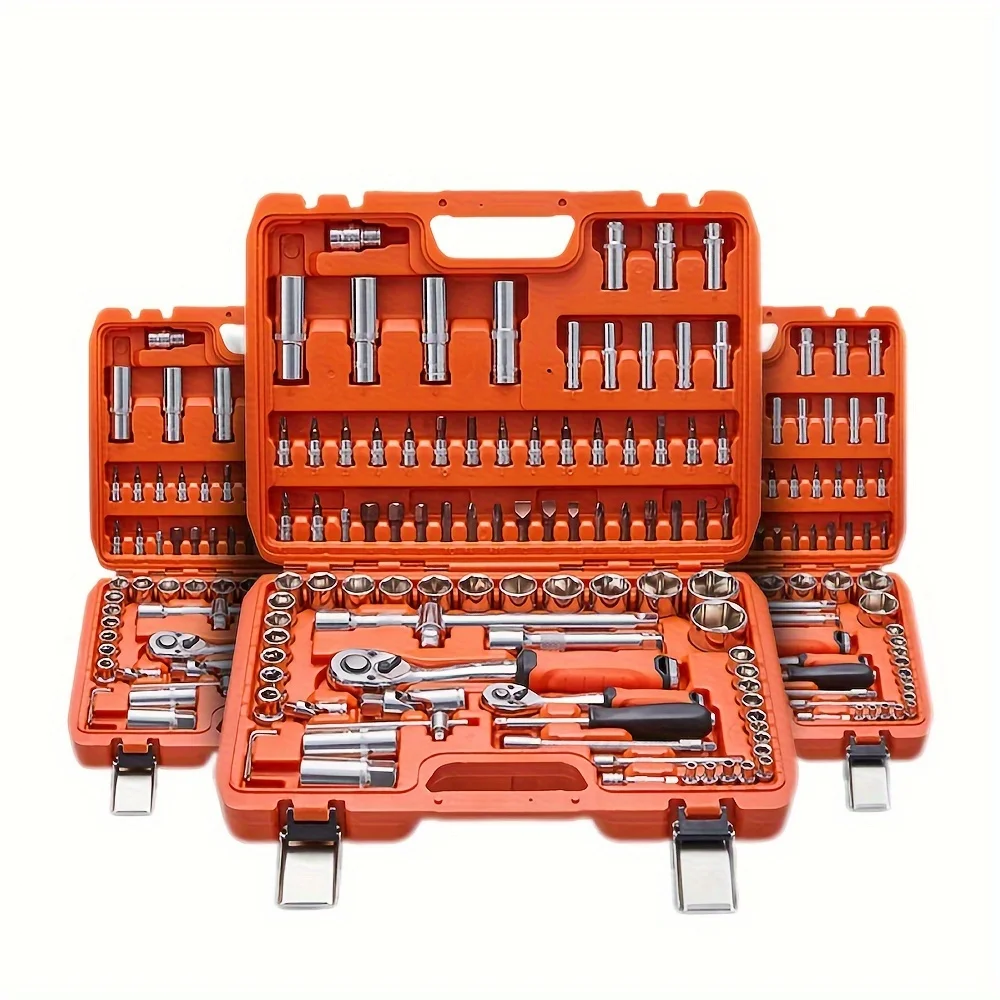 Customizable OEM 94pcs Auto Disassembly Tool Set Car Repair Combination Suit Wrench Pawl Socket Batch Head All Hard Case Box